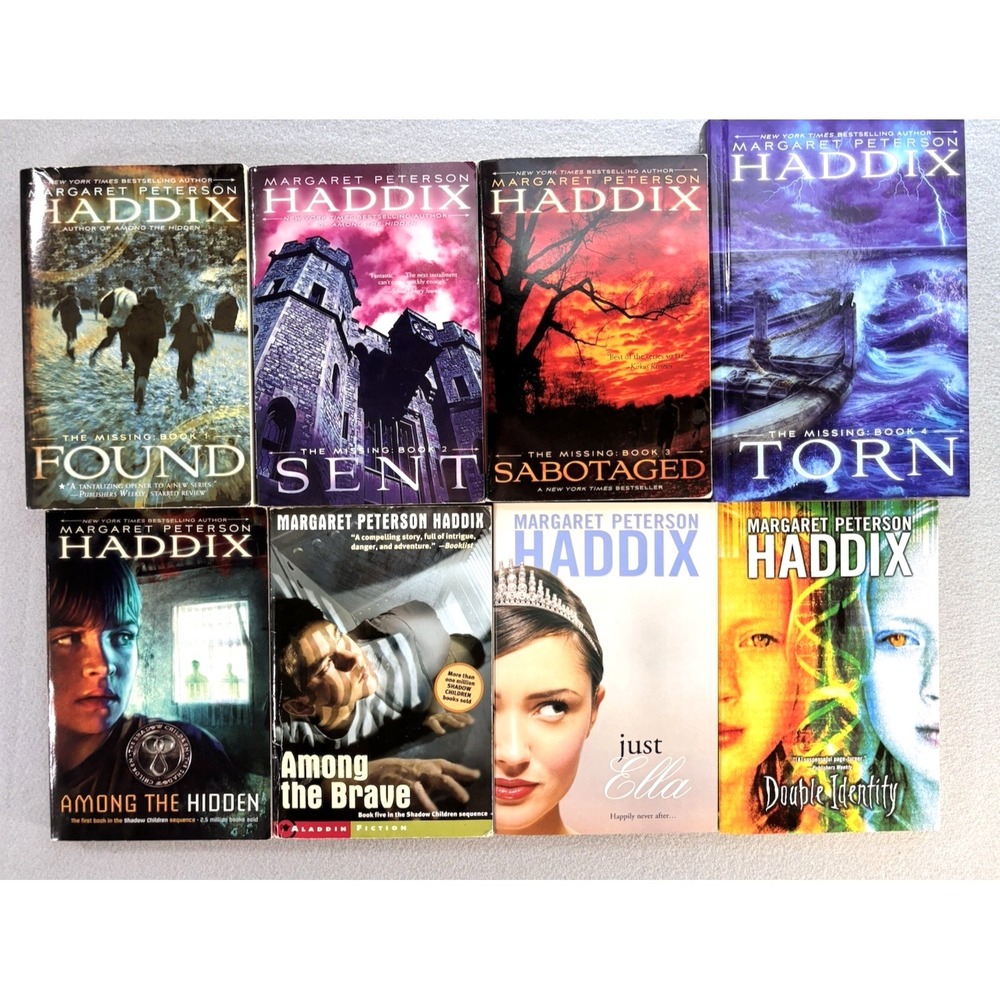 Margaret Peterson Haddix The Missing 1-4 Double Identity Ella Hidden Lot of 8